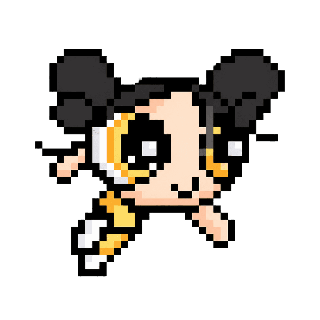Danielle as a pixel-art character